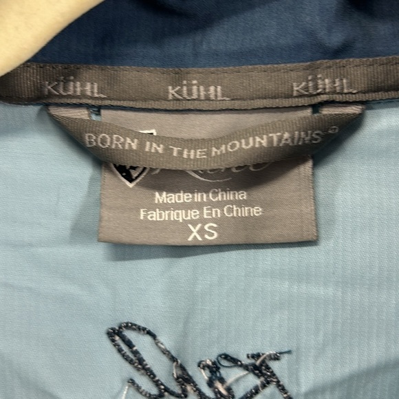 Kuhl Women’s Rekon Jacket Slate Blue Full Zip Canvas Stowable Hood X-Small - Picture 6 of 8